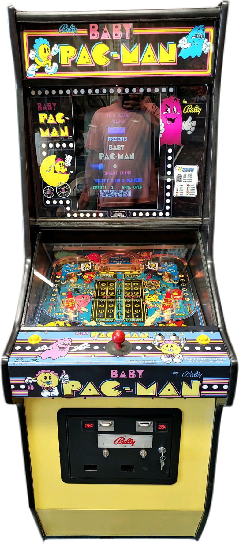 Baby Pac-Man Arcade Cabinet